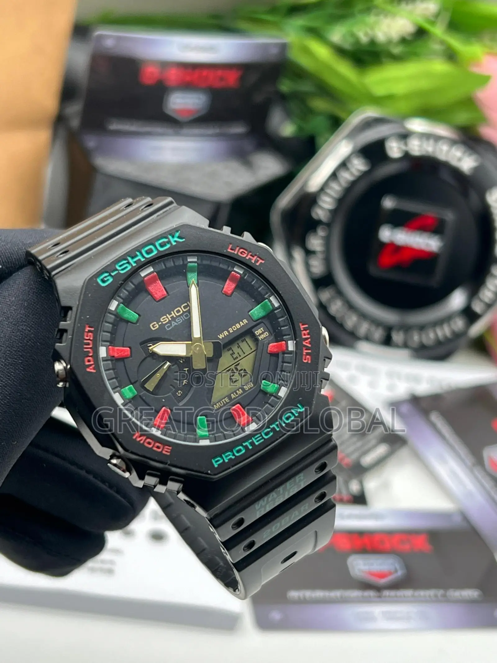 Original G-Shock Rubber Strap Wrist Watches Double Time