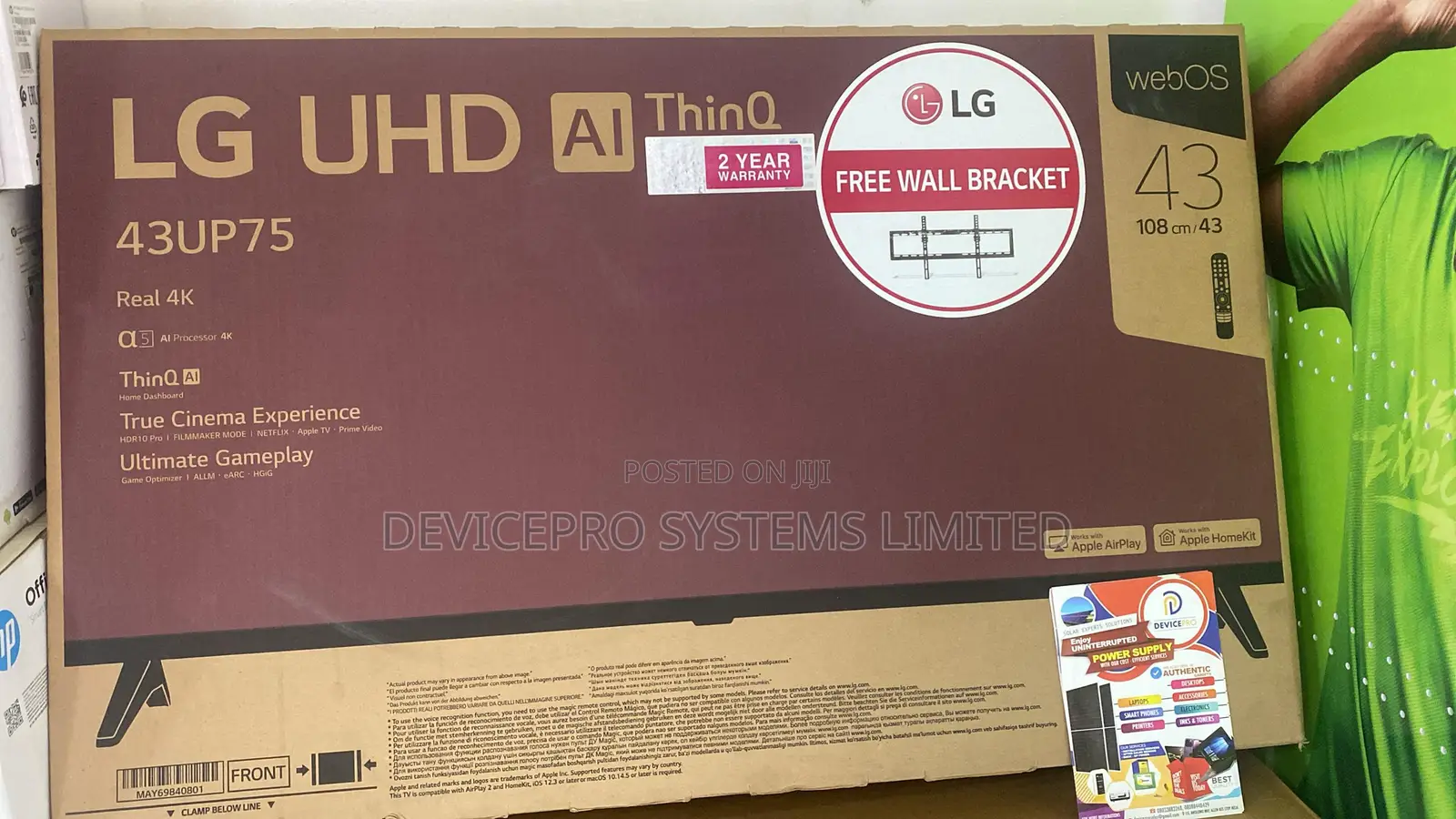 LG Uhd TV 43 Inch Up75 Series HDR Webos Smart TV
