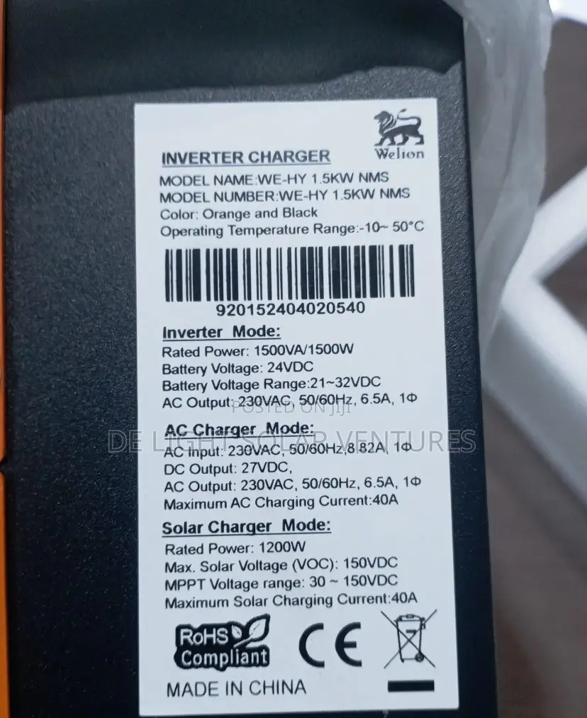 1.5kva Welion Inverter