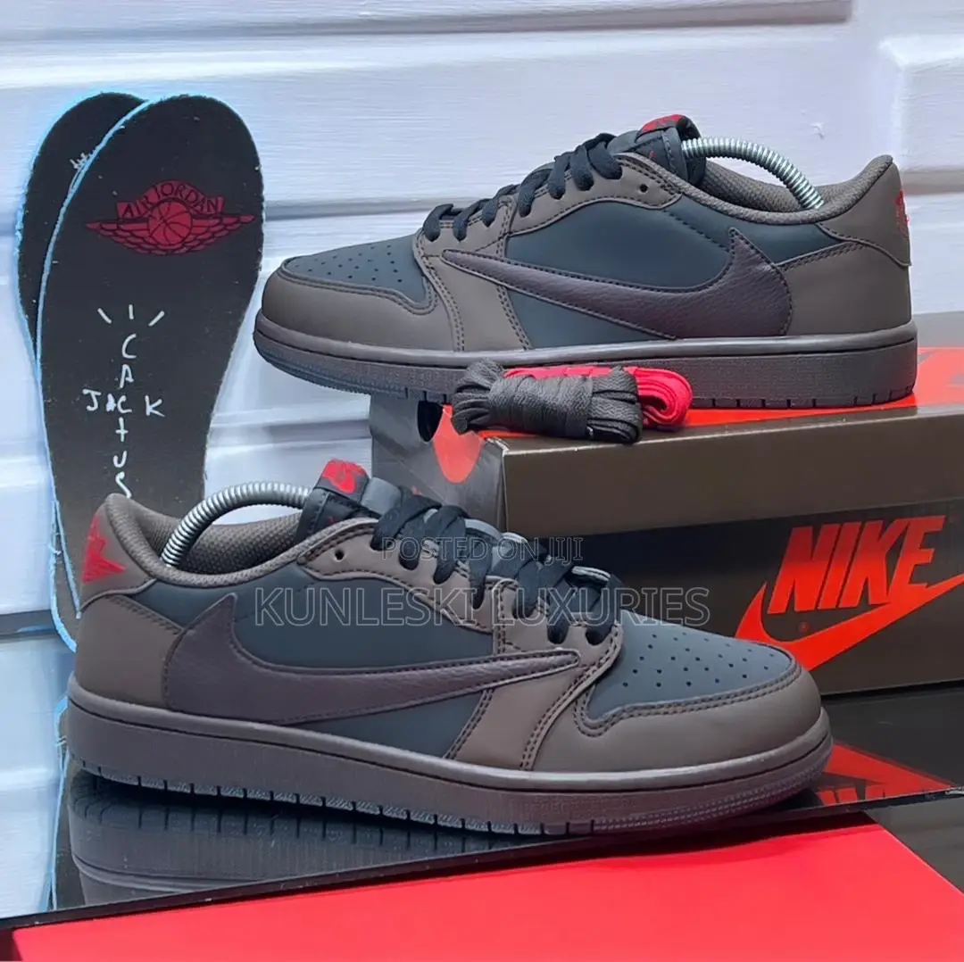 Original Travis Scott XXX Air Jordan 1 Brown Sneakers