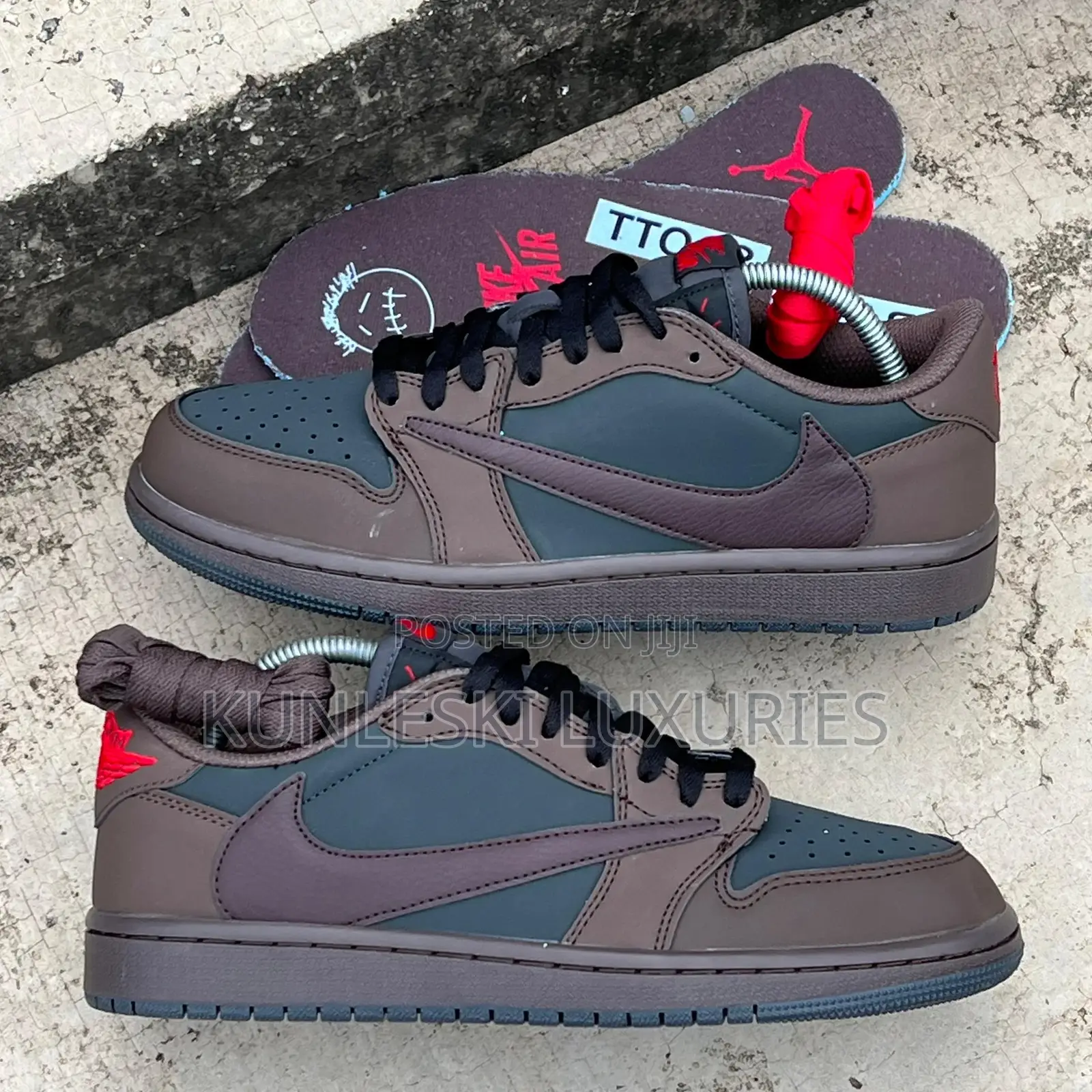 Original Travis Scott XXX Air Jordan 1 Brown Sneakers