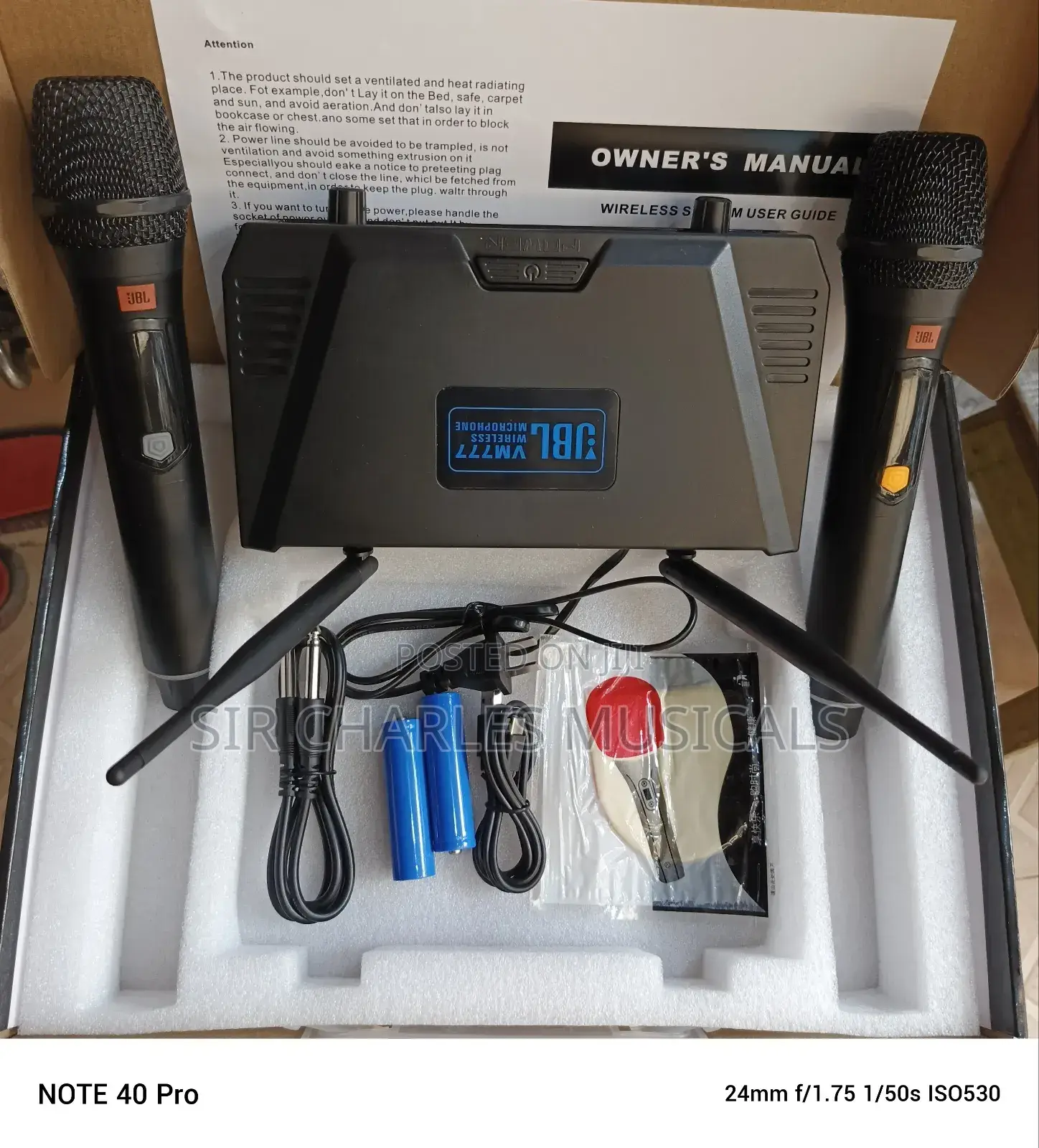 JBL VM-777 Professional Wireless Microphone