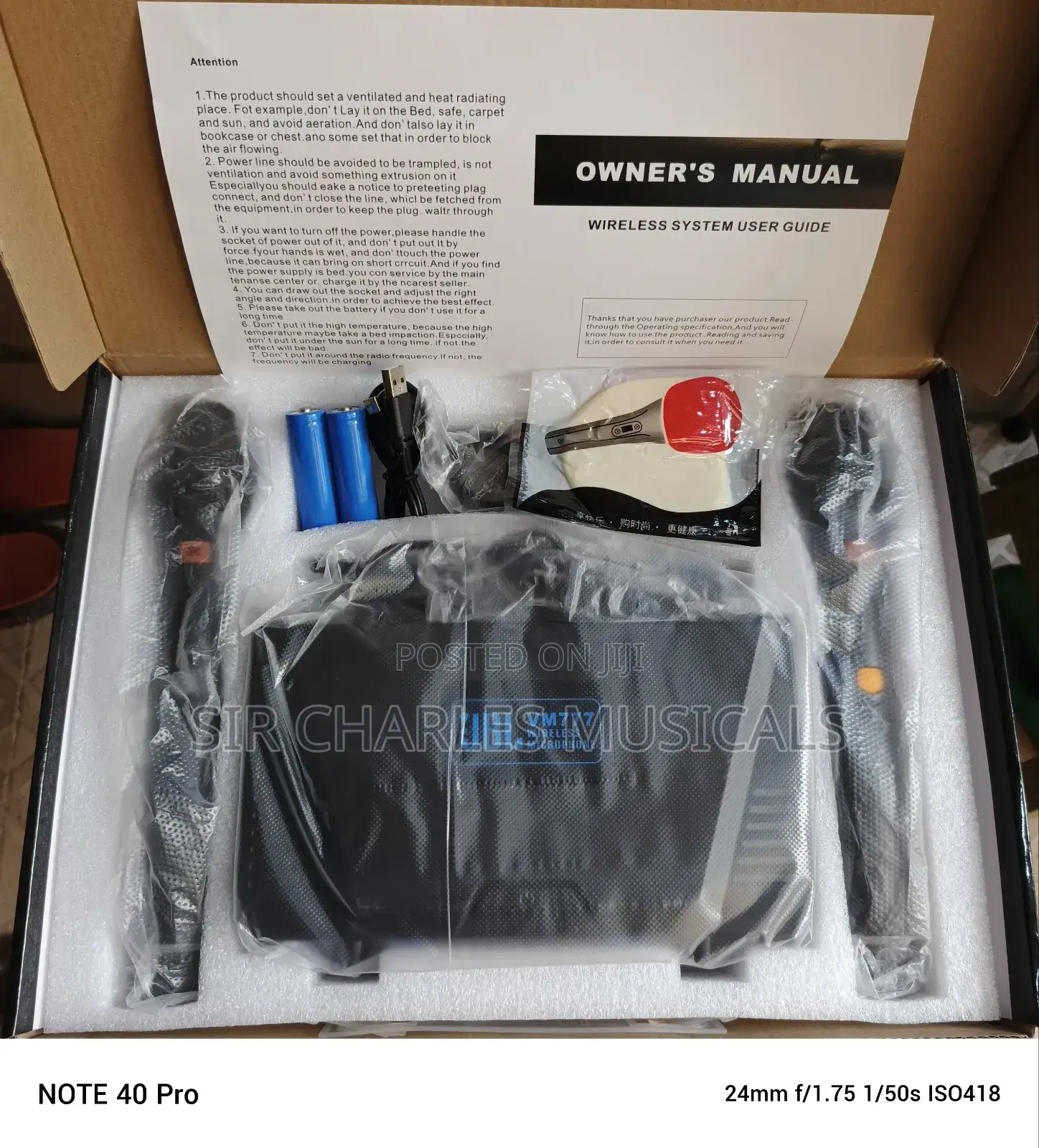 JBL VM-777 Professional Wireless Microphone