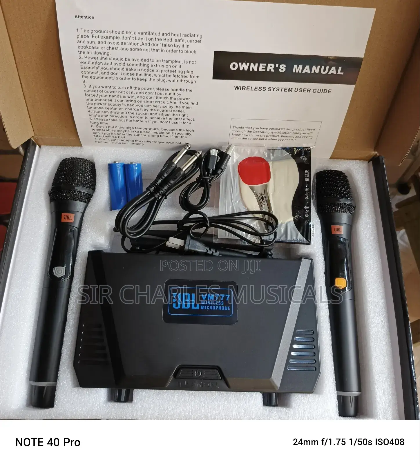 JBL VM-777 Professional Wireless Microphone