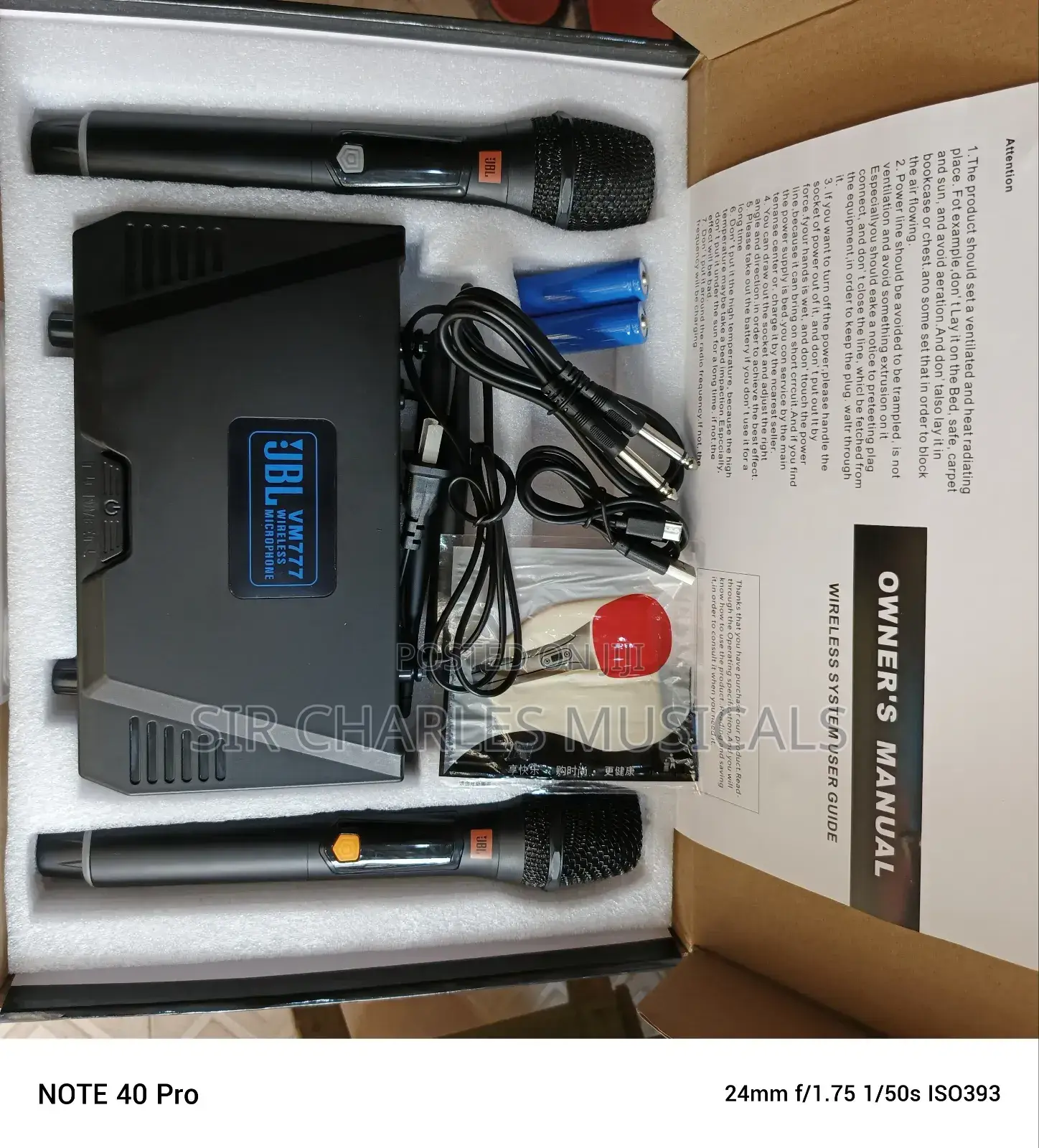 JBL VM-777 Professional Wireless Microphone