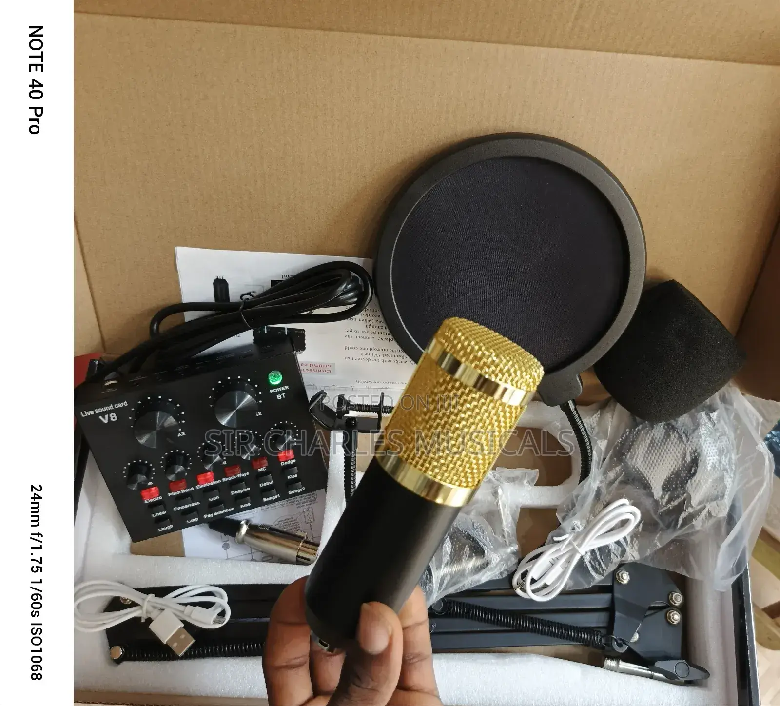 Bm-800 Professional Condenser Microphone With Sound Card