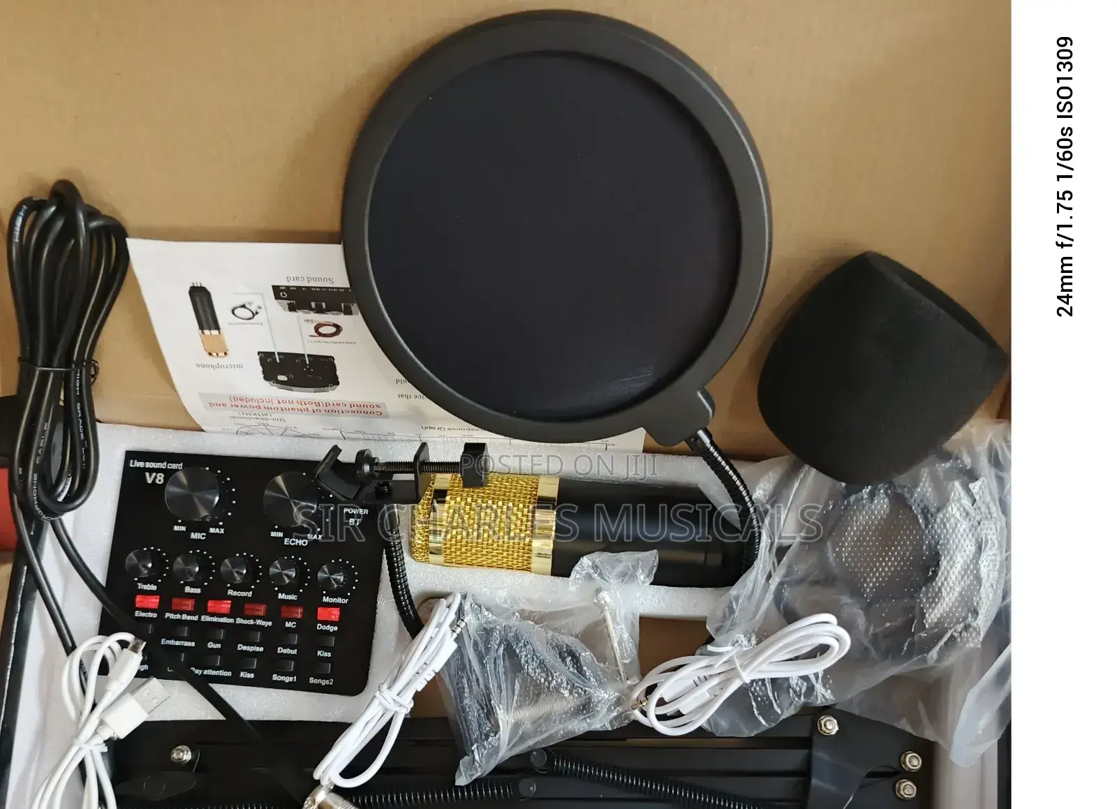 Bm-800 Professional Condenser Microphone With Sound Card