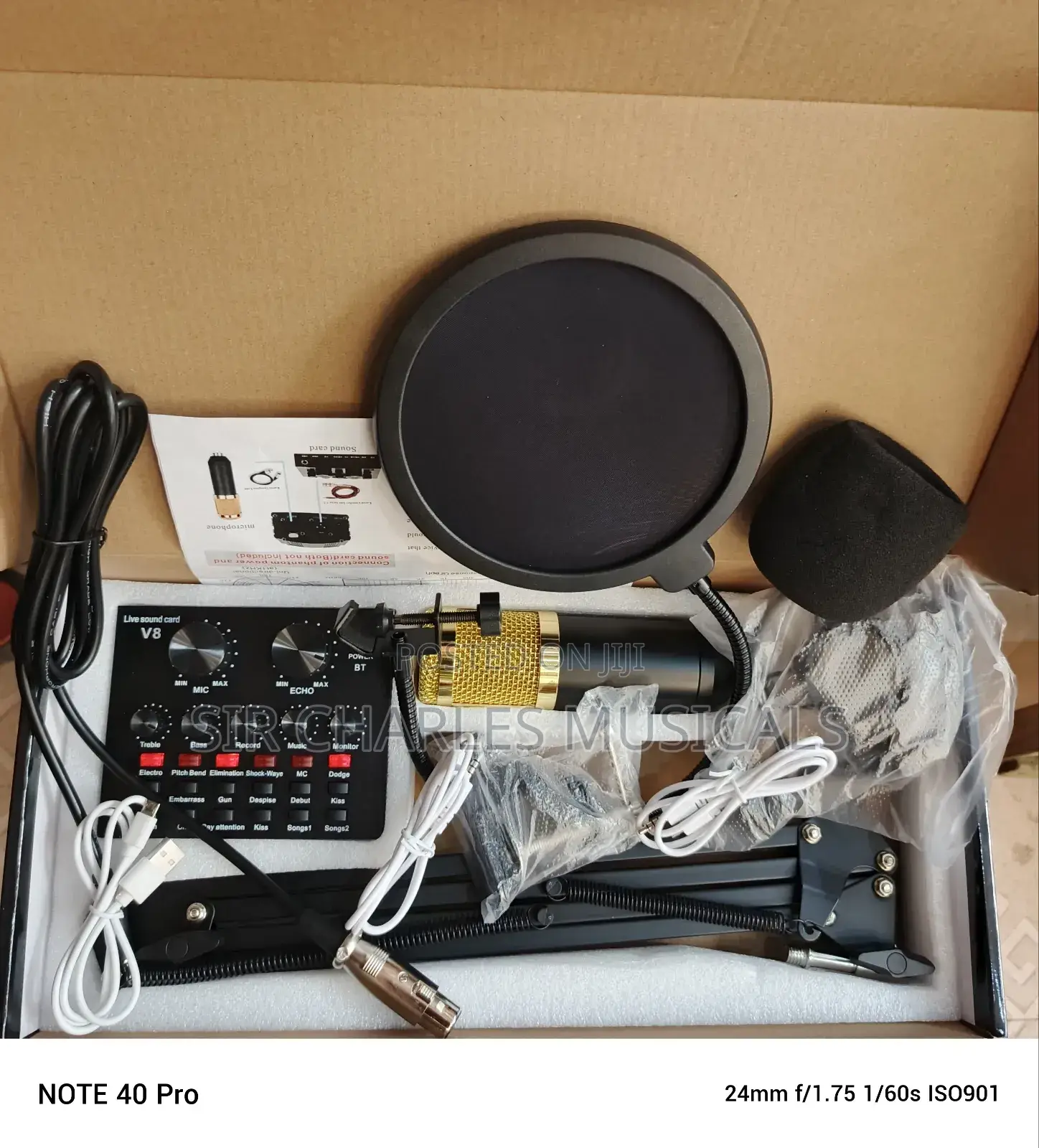 Bm-800 Professional Condenser Microphone With Sound Card