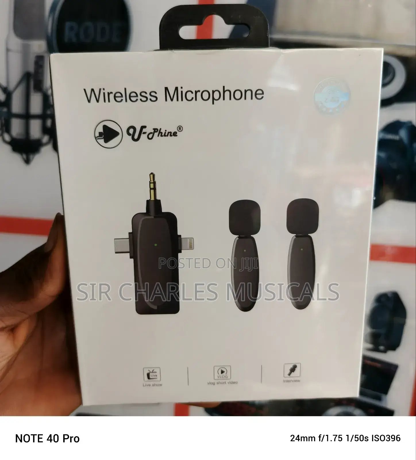 U-Phine Wireless Lapel Microphone, Noise Cancellation
