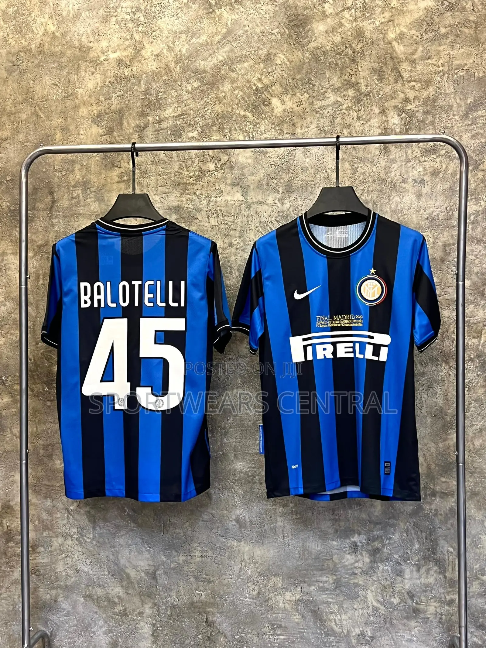 Luxury Inter Milan Balotelli 45 Forty Five Retro JERSEY