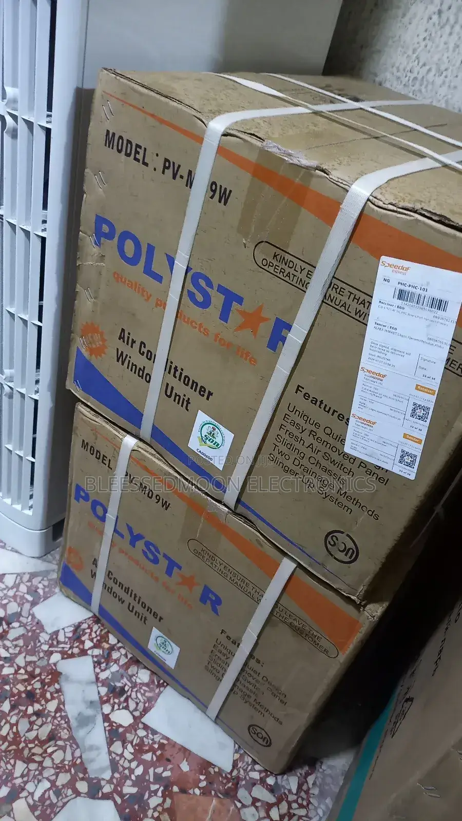 Polyester Window Unit Air Conditioner 1hp Cooper Condenser