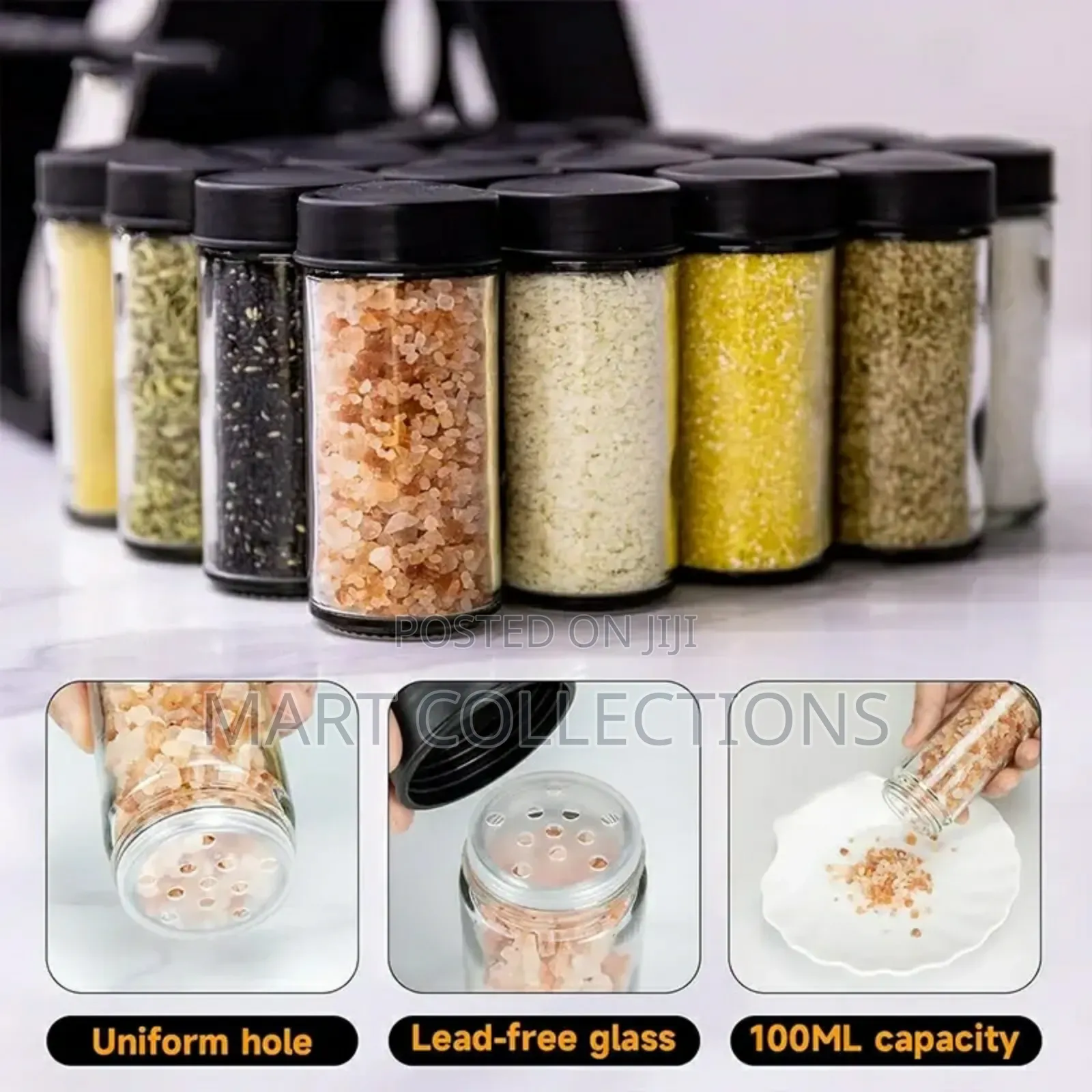 18pcs Rotating Spice Rack Organizer