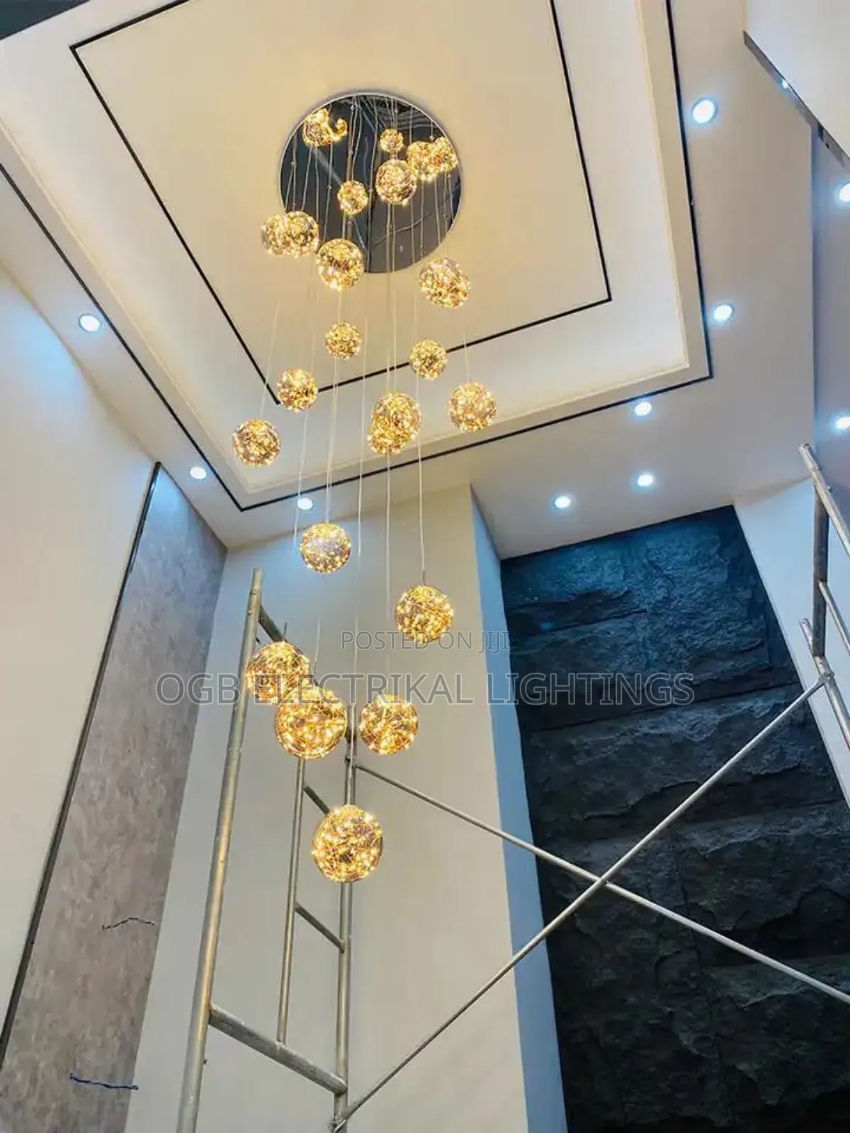 Spiral Staircase Lighting Chandelier