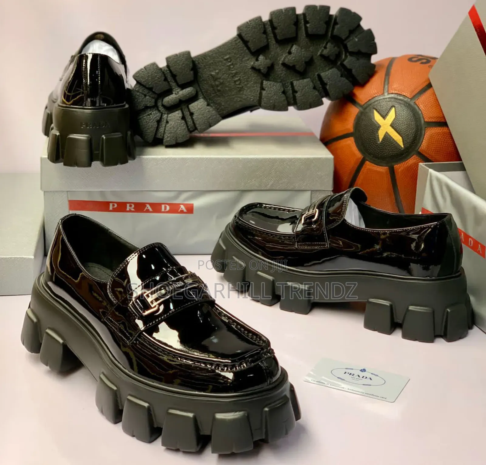Patent Chunky Sole Loafers