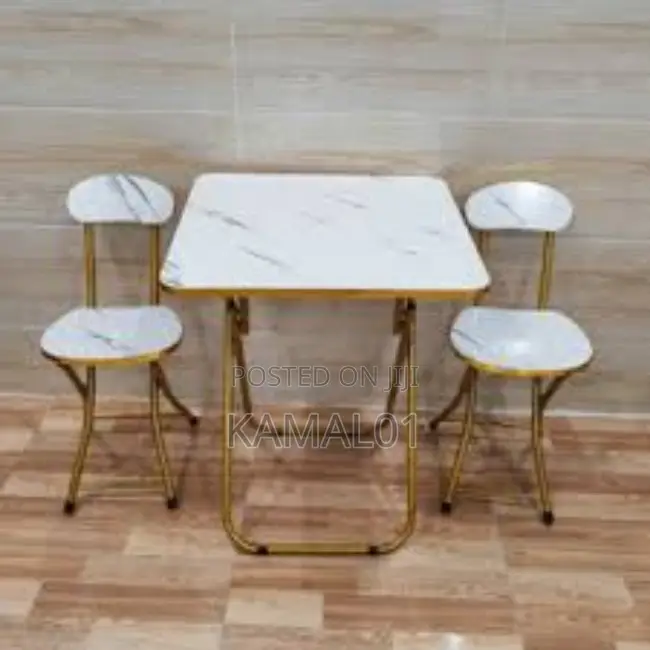 Faux Marble Table With 2 Chair Set