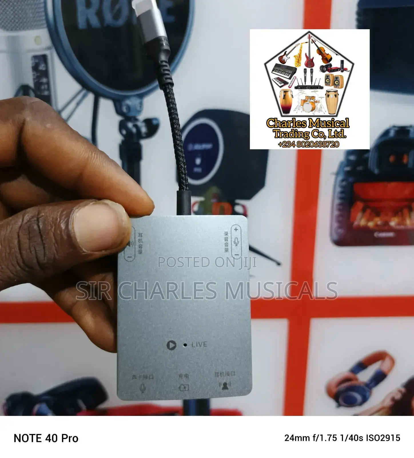 Type C and iPhone Live Adapter for Recording