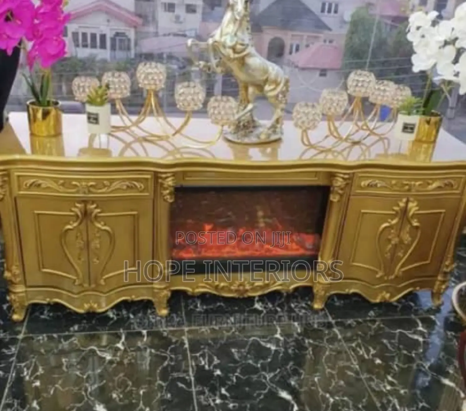 Royal Tv Stand With Fireplace