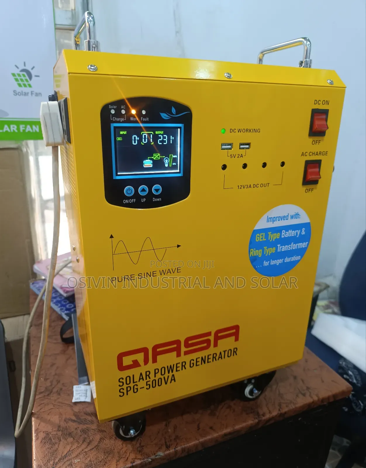 Qasa SPG -500 Solar Generator/ Back Up for Extra Battery