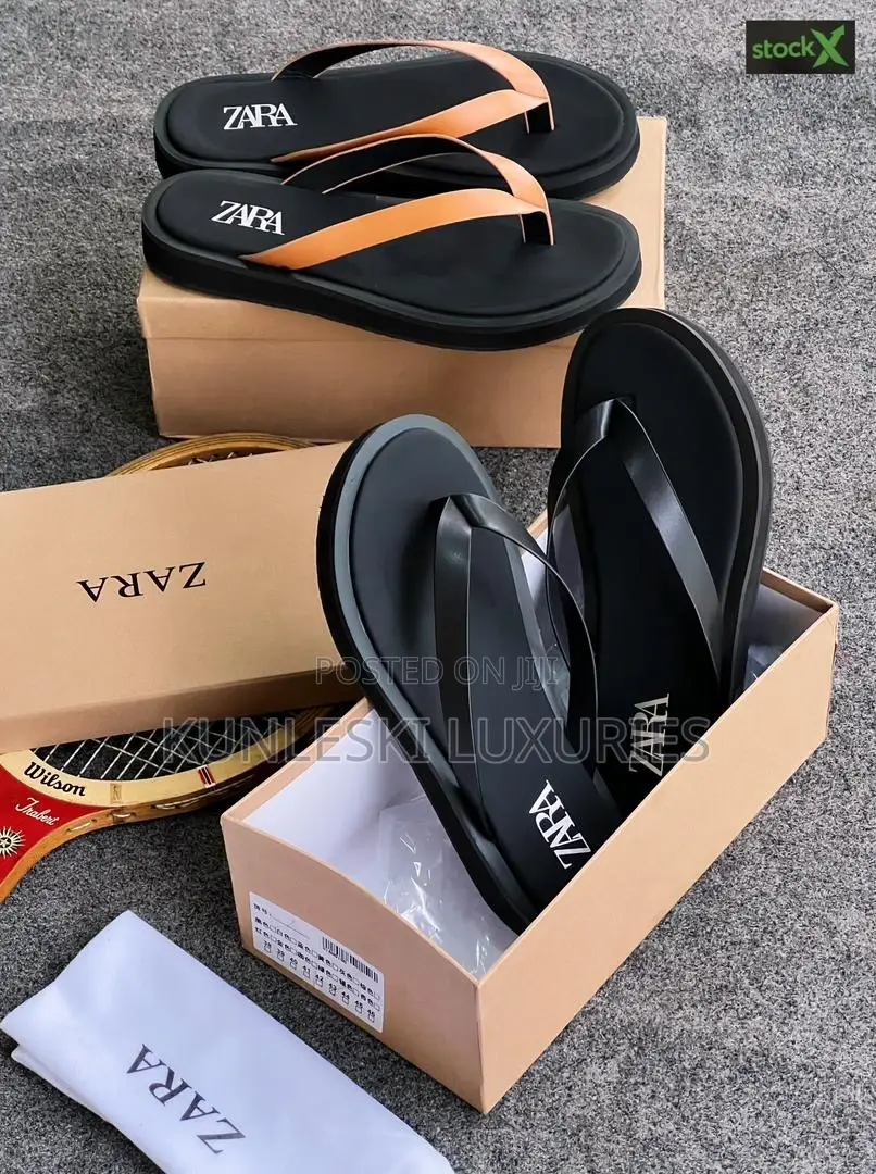 Original Zara Men Leather Slippers