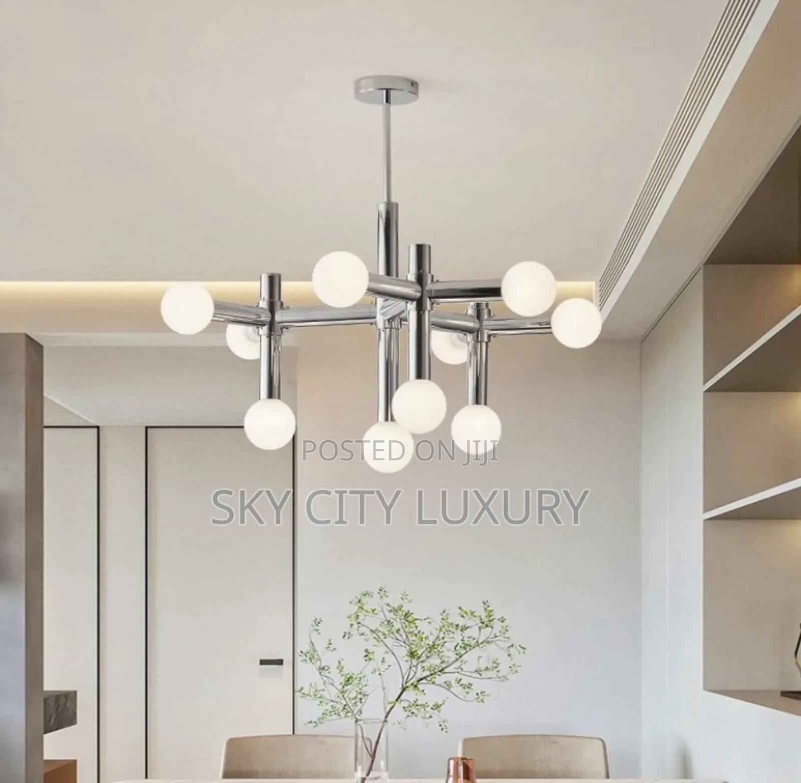 Led Afralia Silver Hanging Chandelier Light
