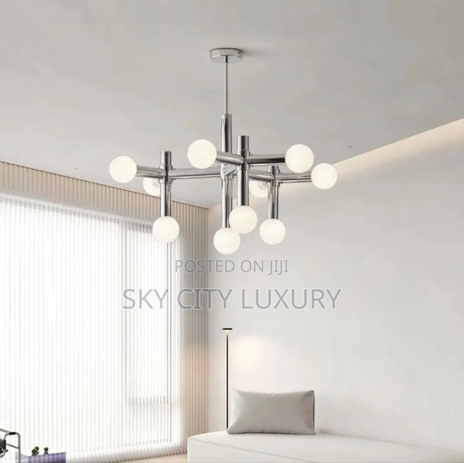 Led Afralia Silver Hanging Chandelier Light