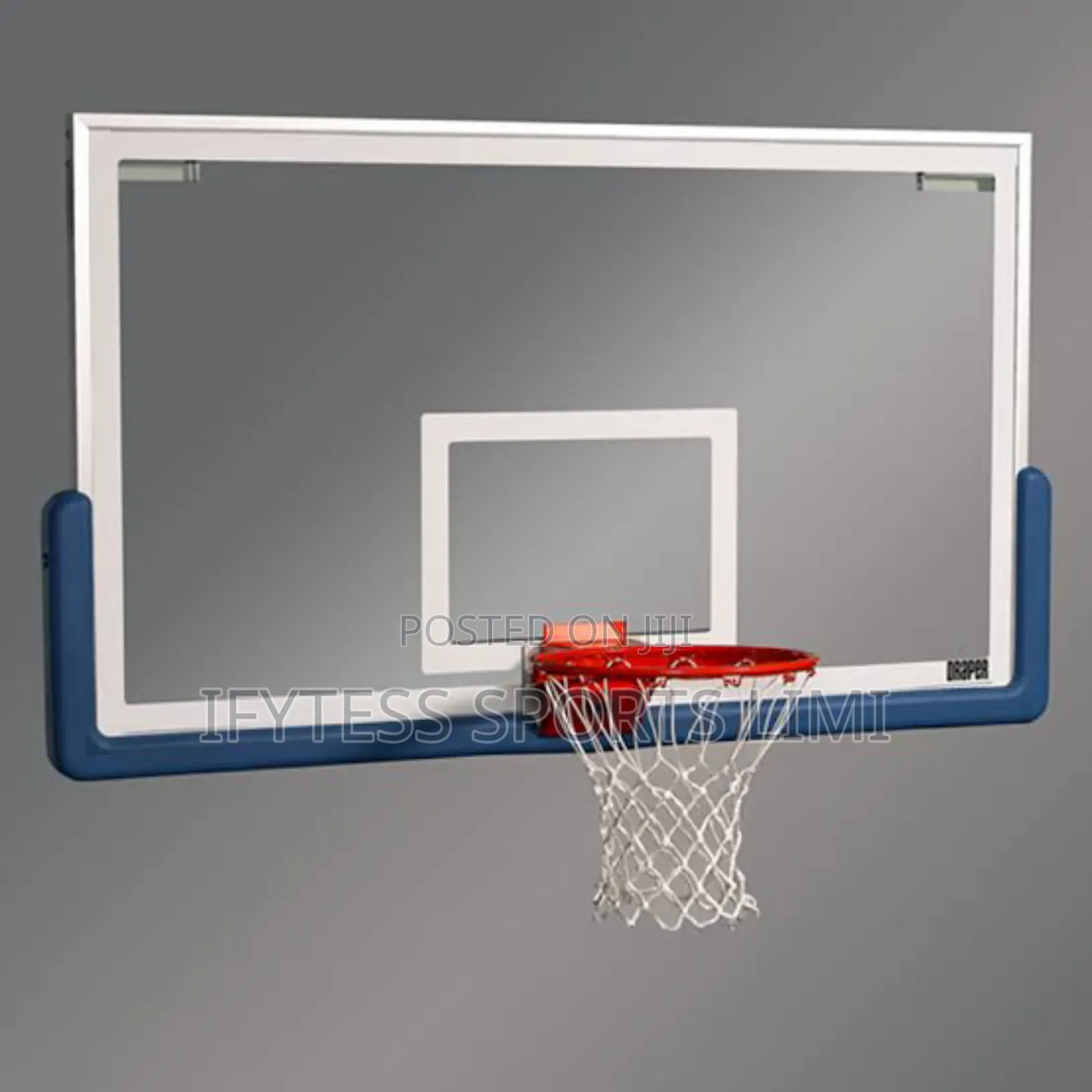 Basketball Fiber Glass Back Board With Rim and Hanging Frame