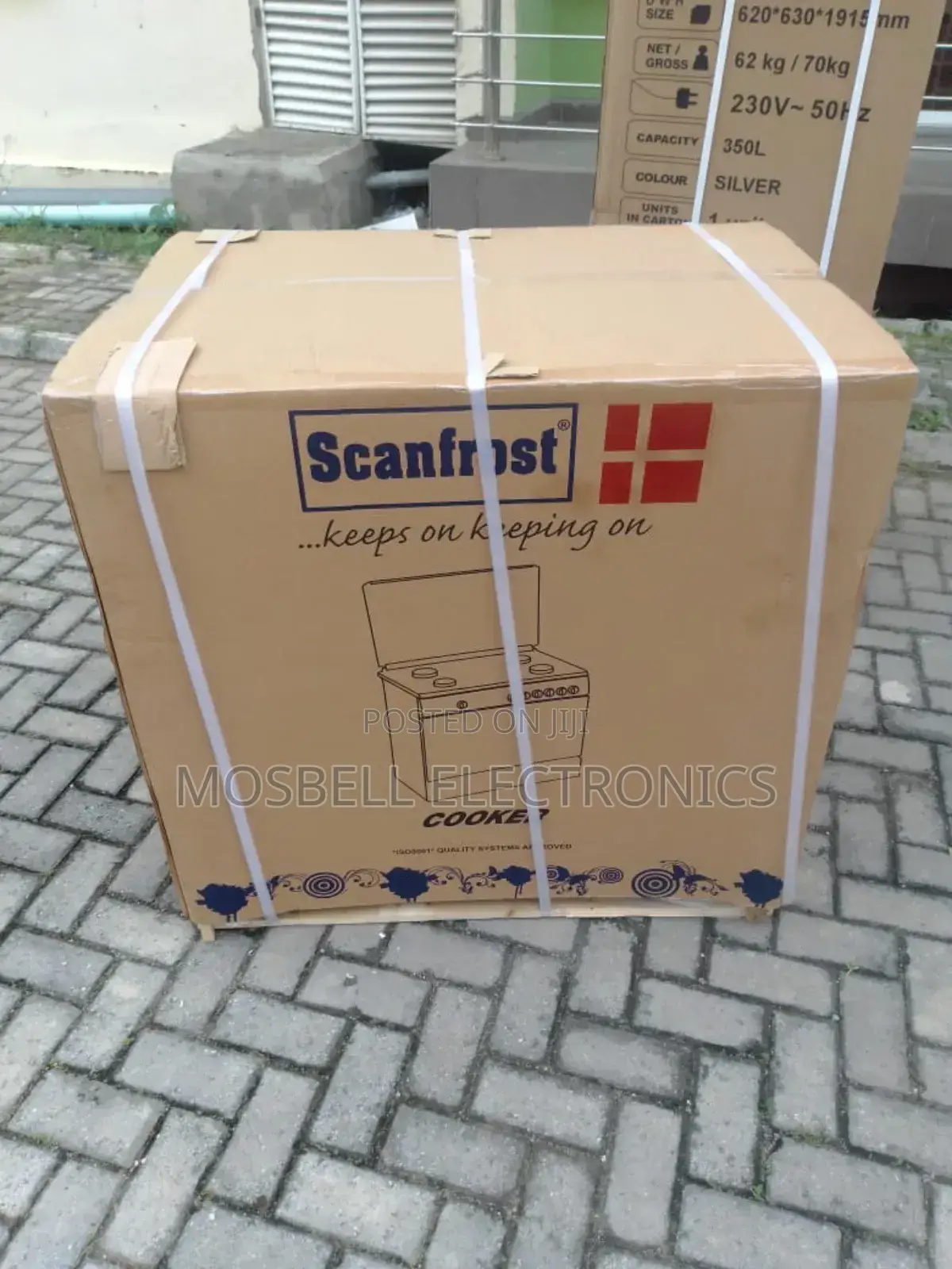 Scanfrost 90cm by 60cm 5 Burner Gascooker Stainless Steel