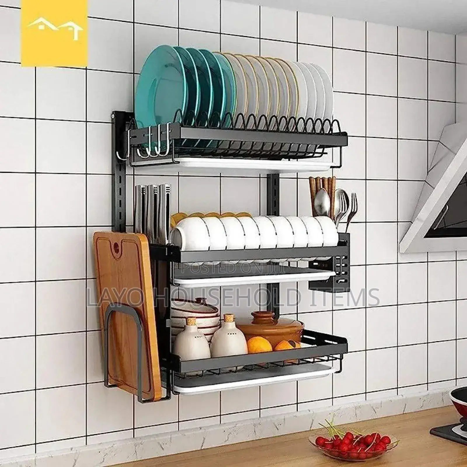 3tier Wall Mounted Plate Rack