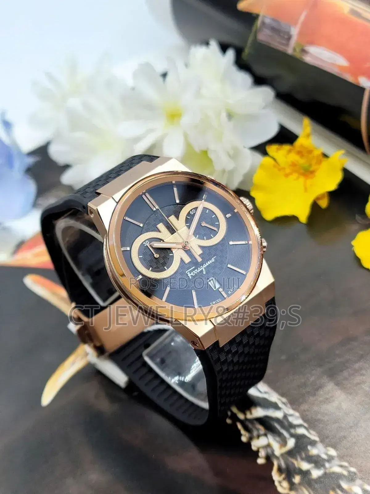 A - Salvatore Ferragamo Men's 41mm Sapphire Chrono Watch
