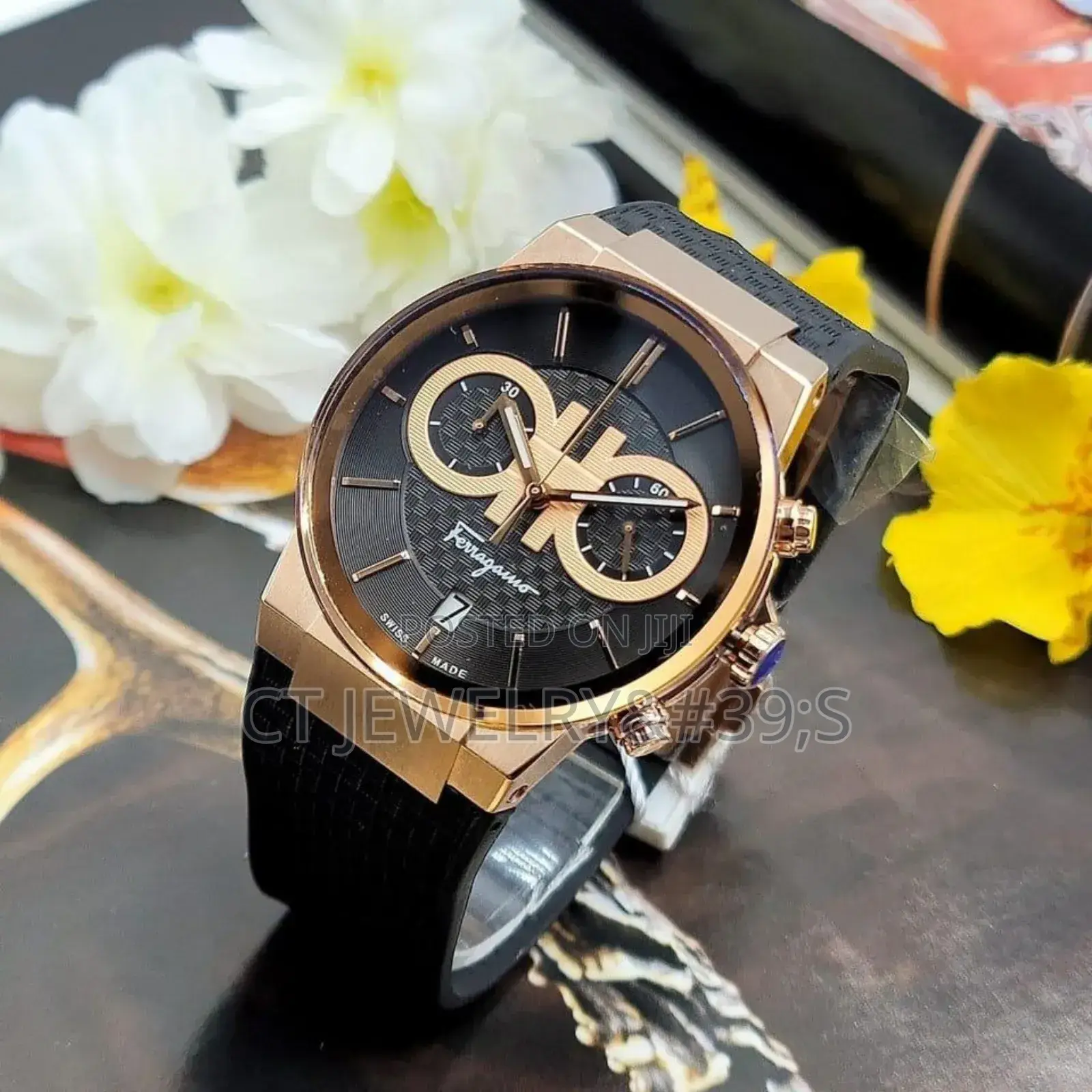 A - Salvatore Ferragamo Men's 41mm Sapphire Chrono Watch