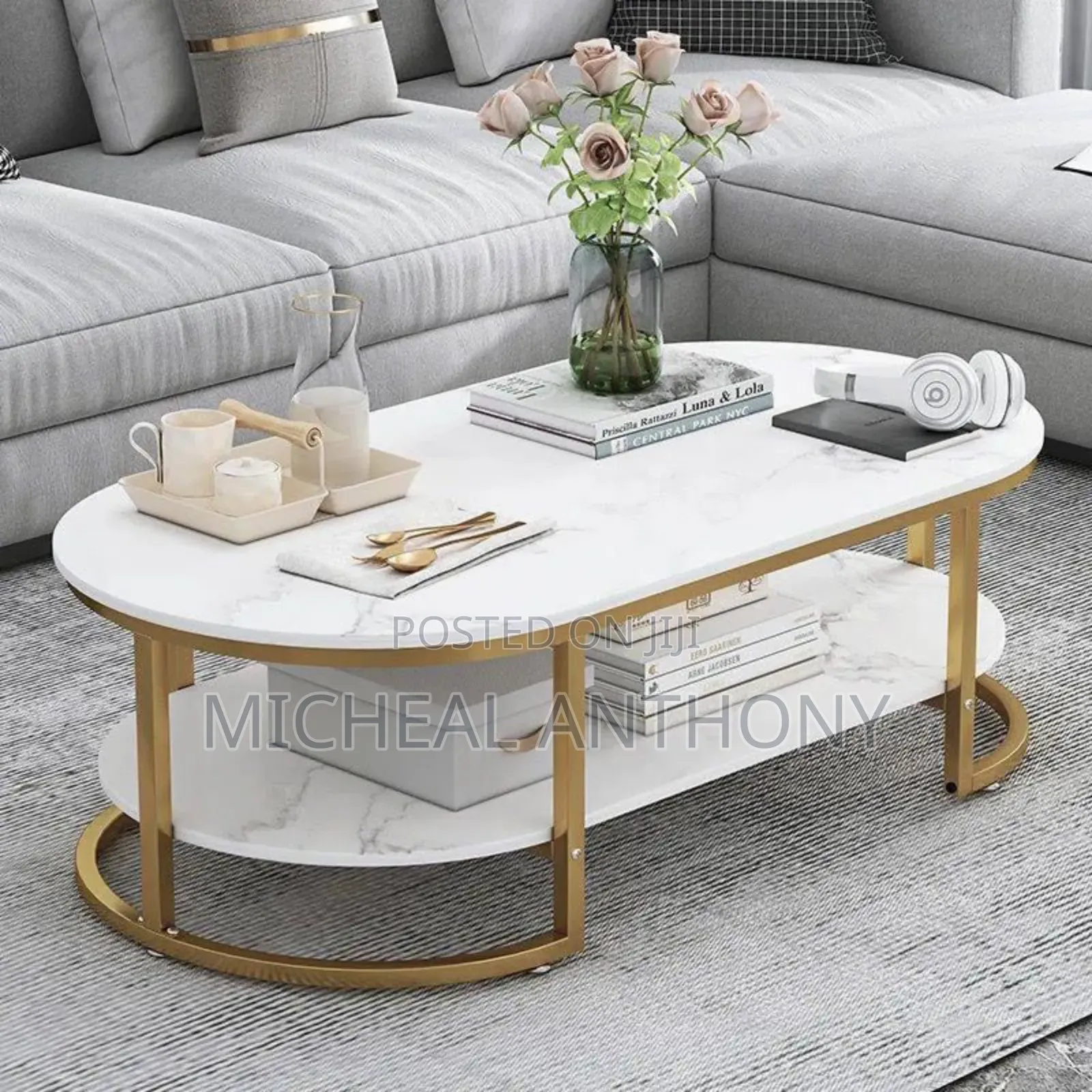 Unique Center Table Marble Top