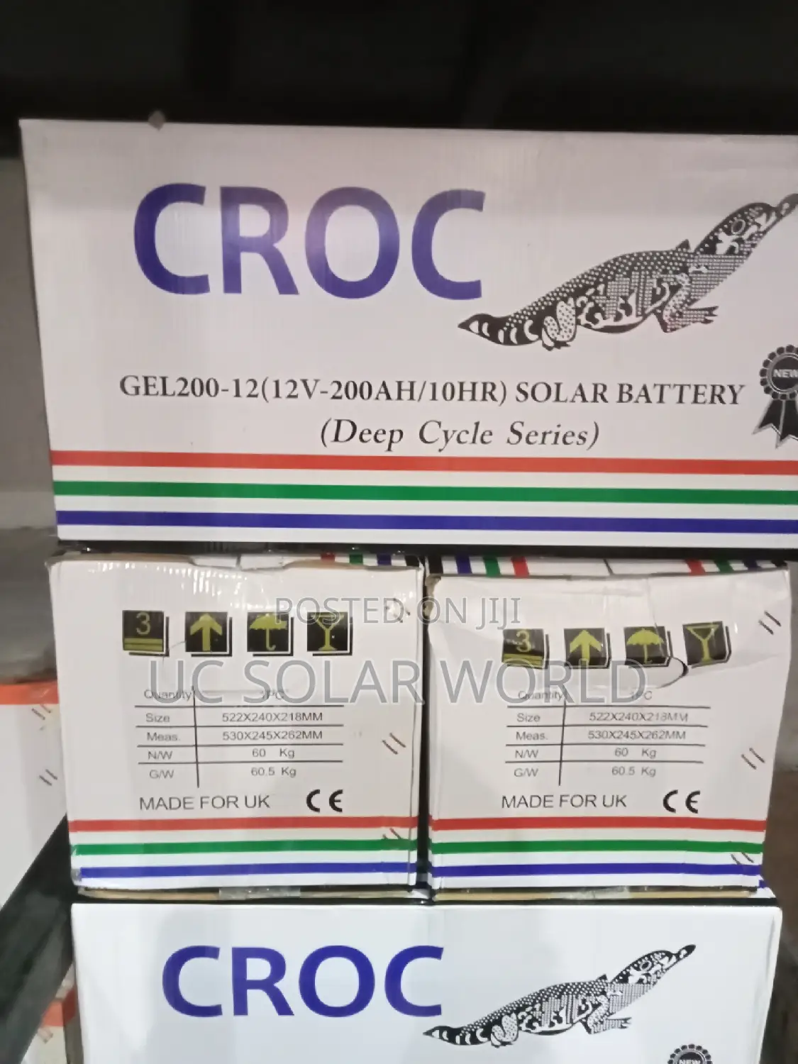 CROC 200ah Gel Battery