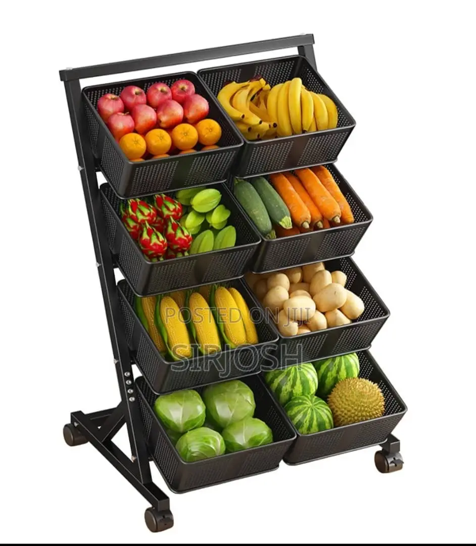 4 Tiers Metal Storage Basket Shelves