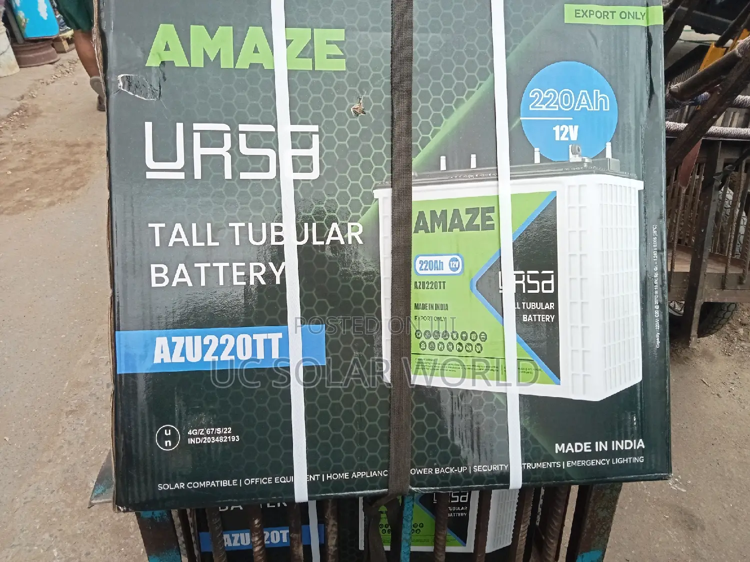 Amaze 220ah Tall Tubular Battery
