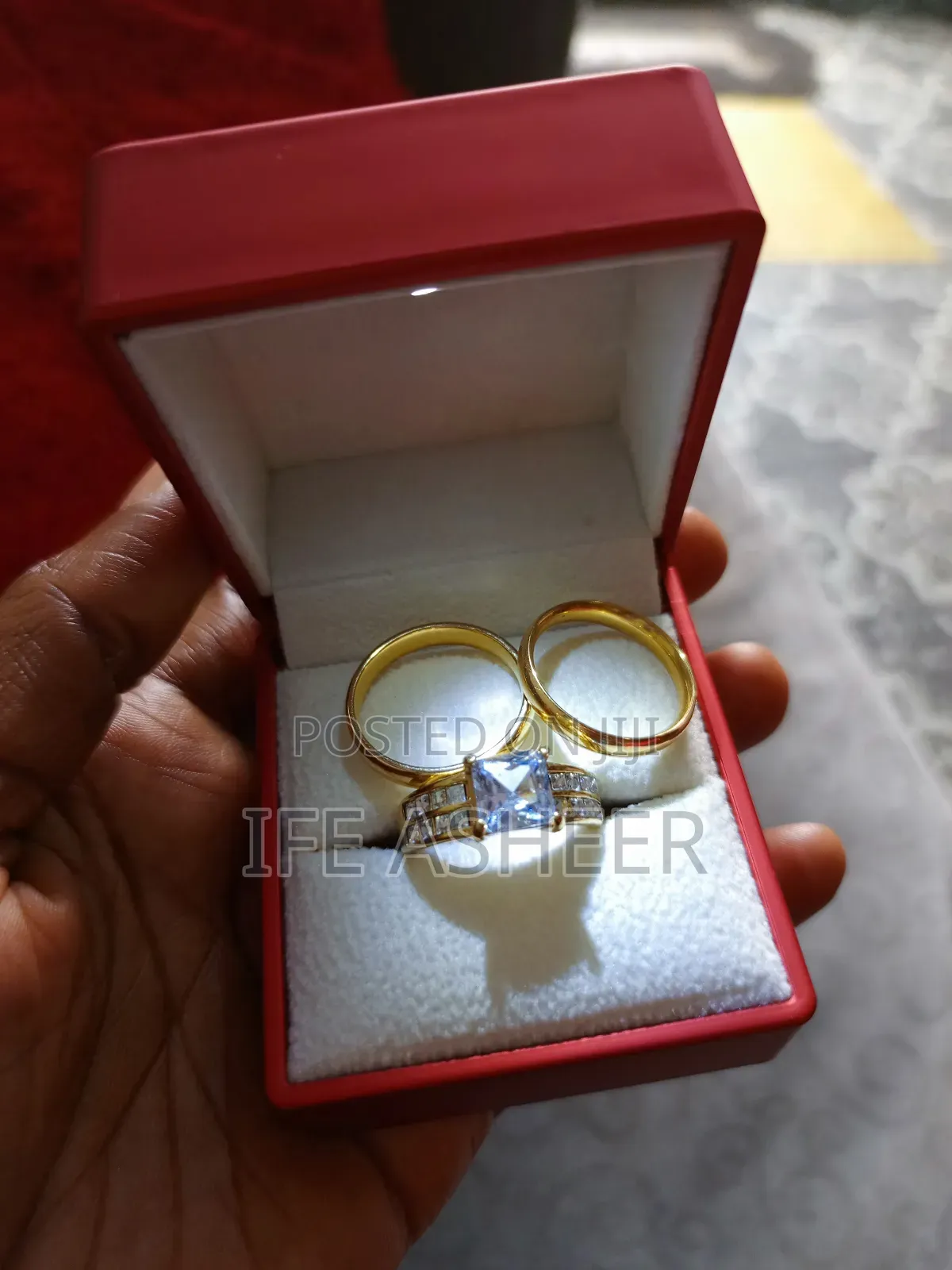France Gold Couples Set of Ring 0023