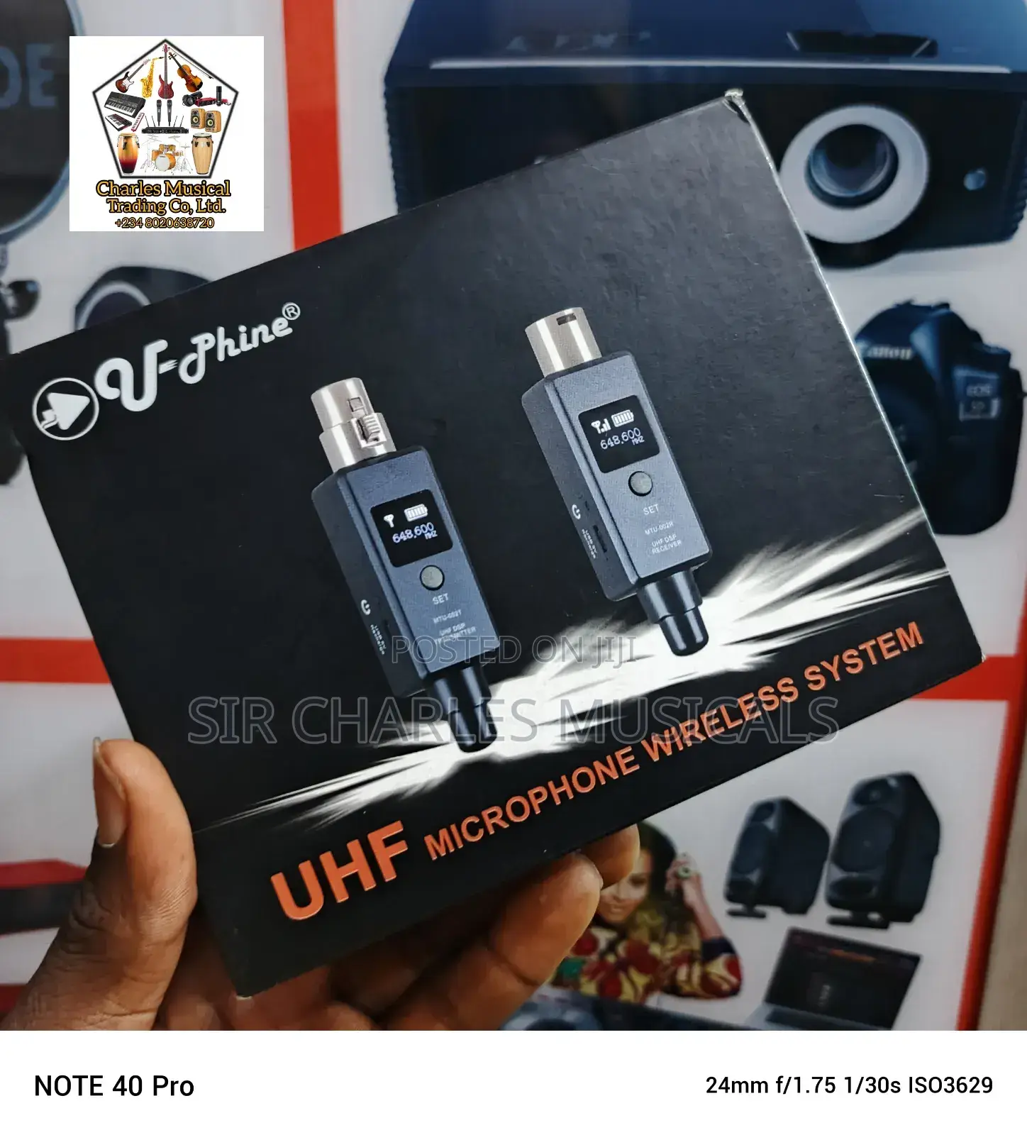 Generic 1 Pair Mic Wireless System With Guitar Converter K