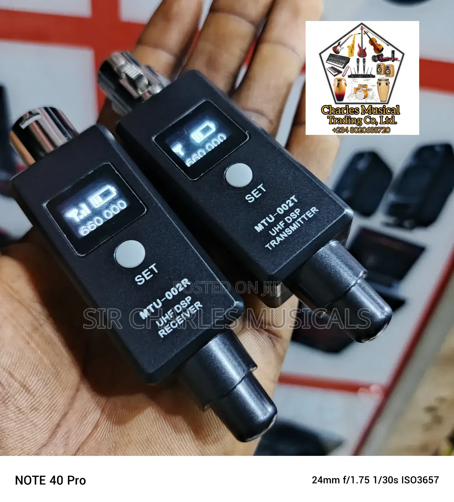 Generic 1 Pair Mic Wireless System With Guitar Converter K