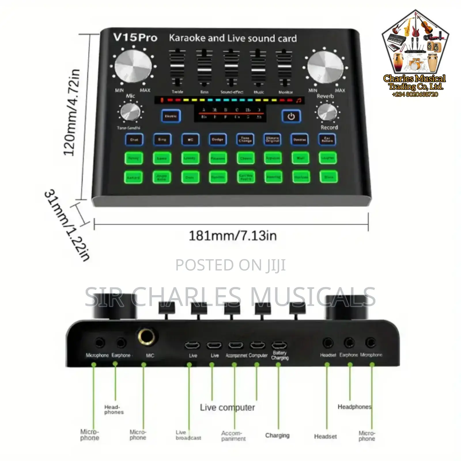V15-Pro Karaoke and Live Sound Card
