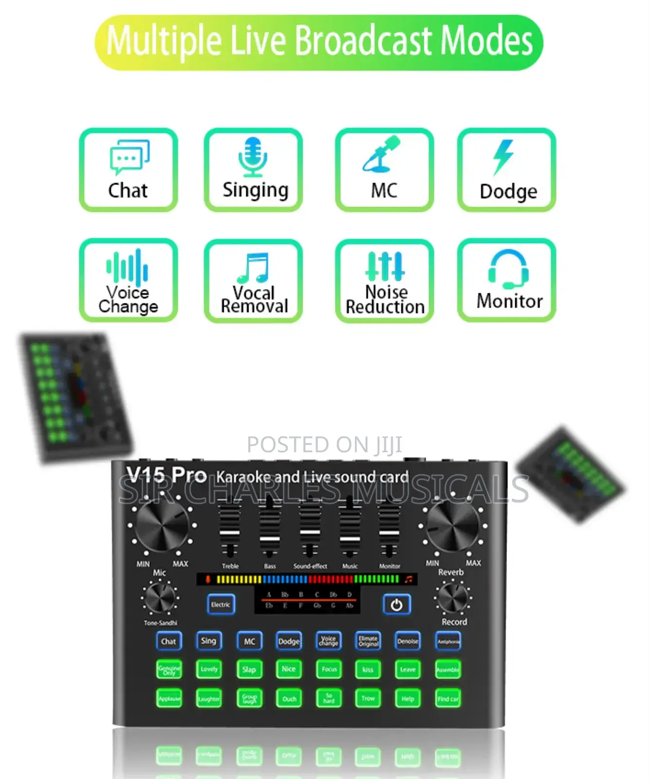V15-Pro Karaoke and Live Sound Card