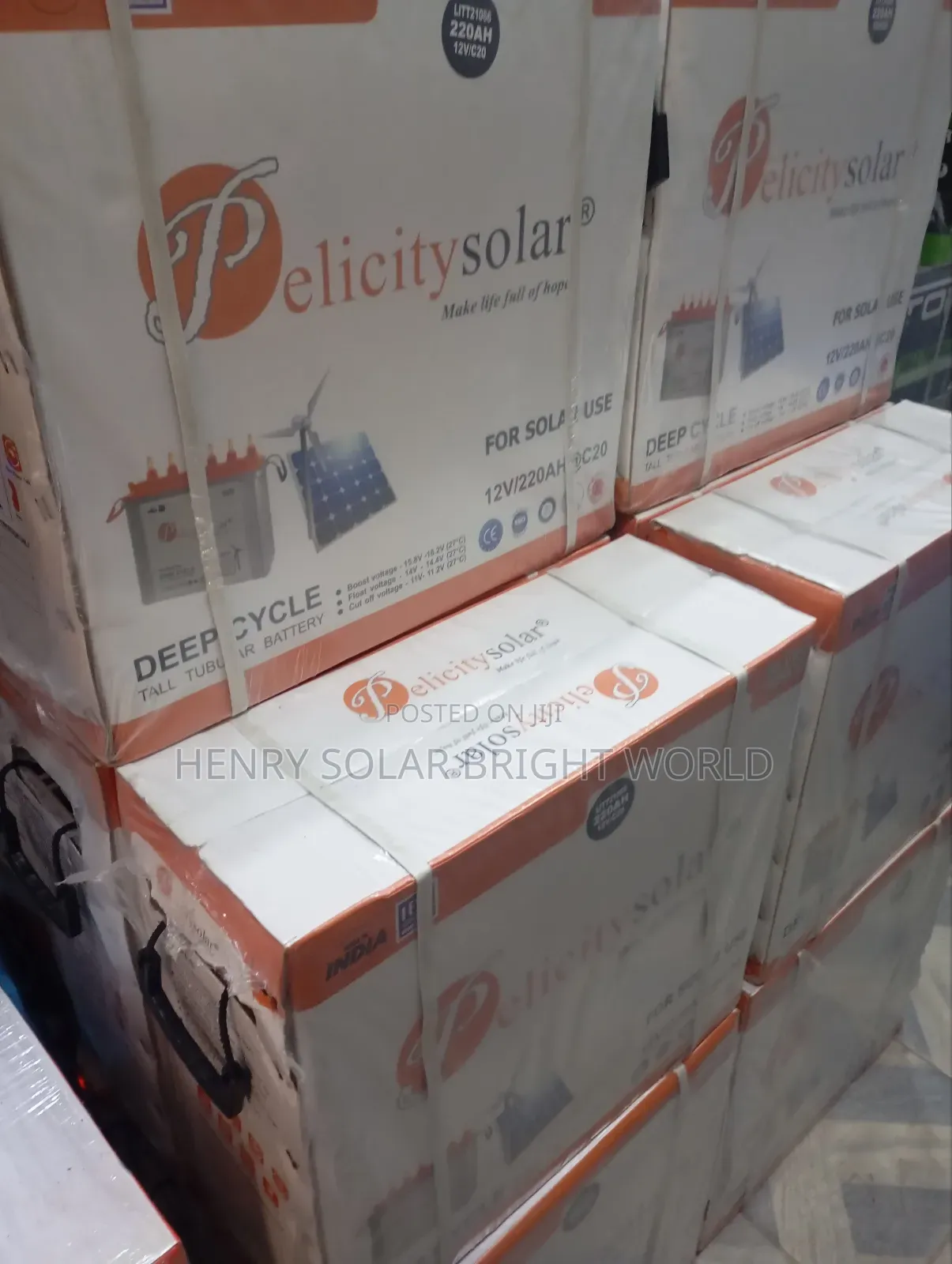 Felicity Tubular Battery 220ah 12v