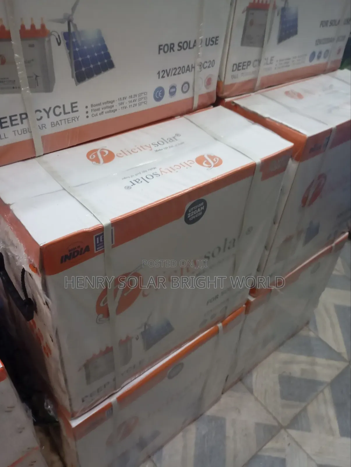 Felicity Tubular Battery 220ah 12v