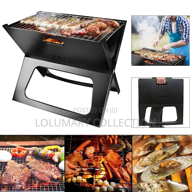 Portable Foldable Charcoal Barbecue Grill Stand