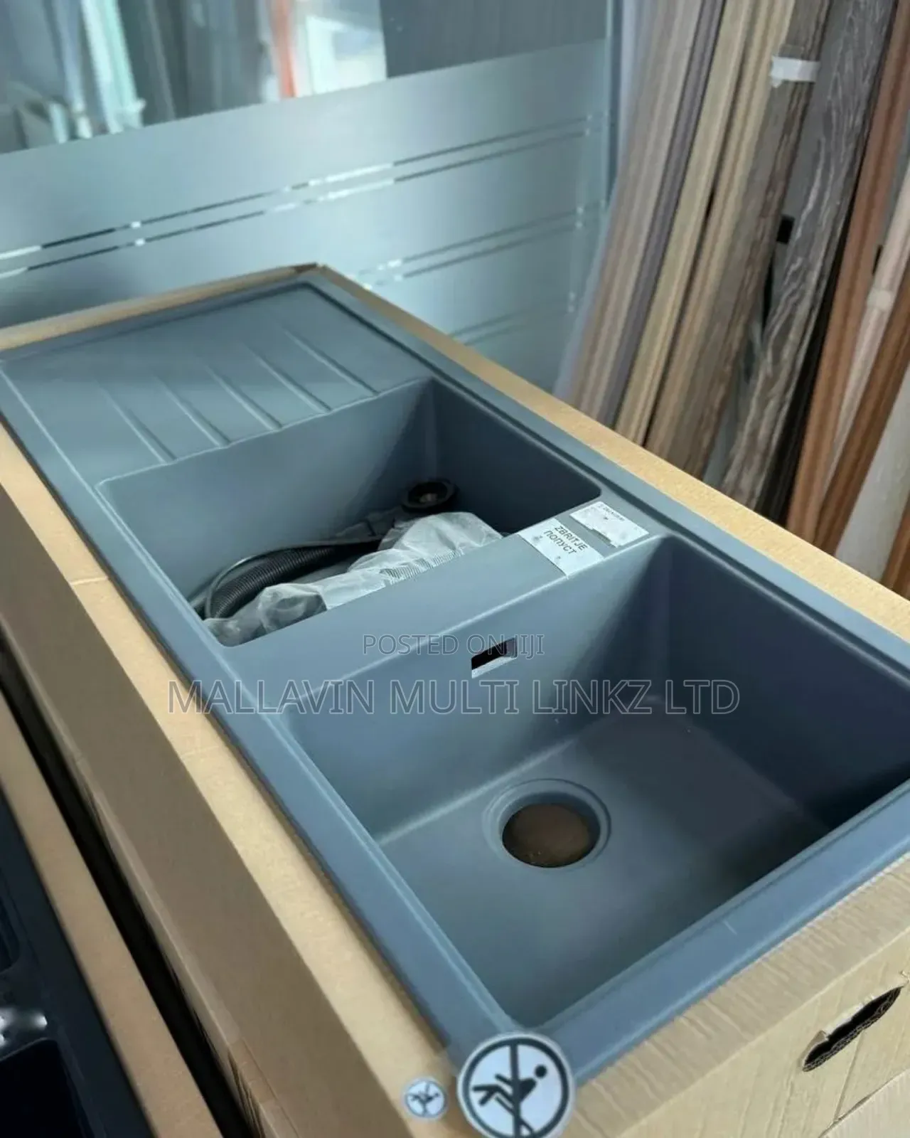 Acrylic Double Bowl Kitchen Sinks With Tray