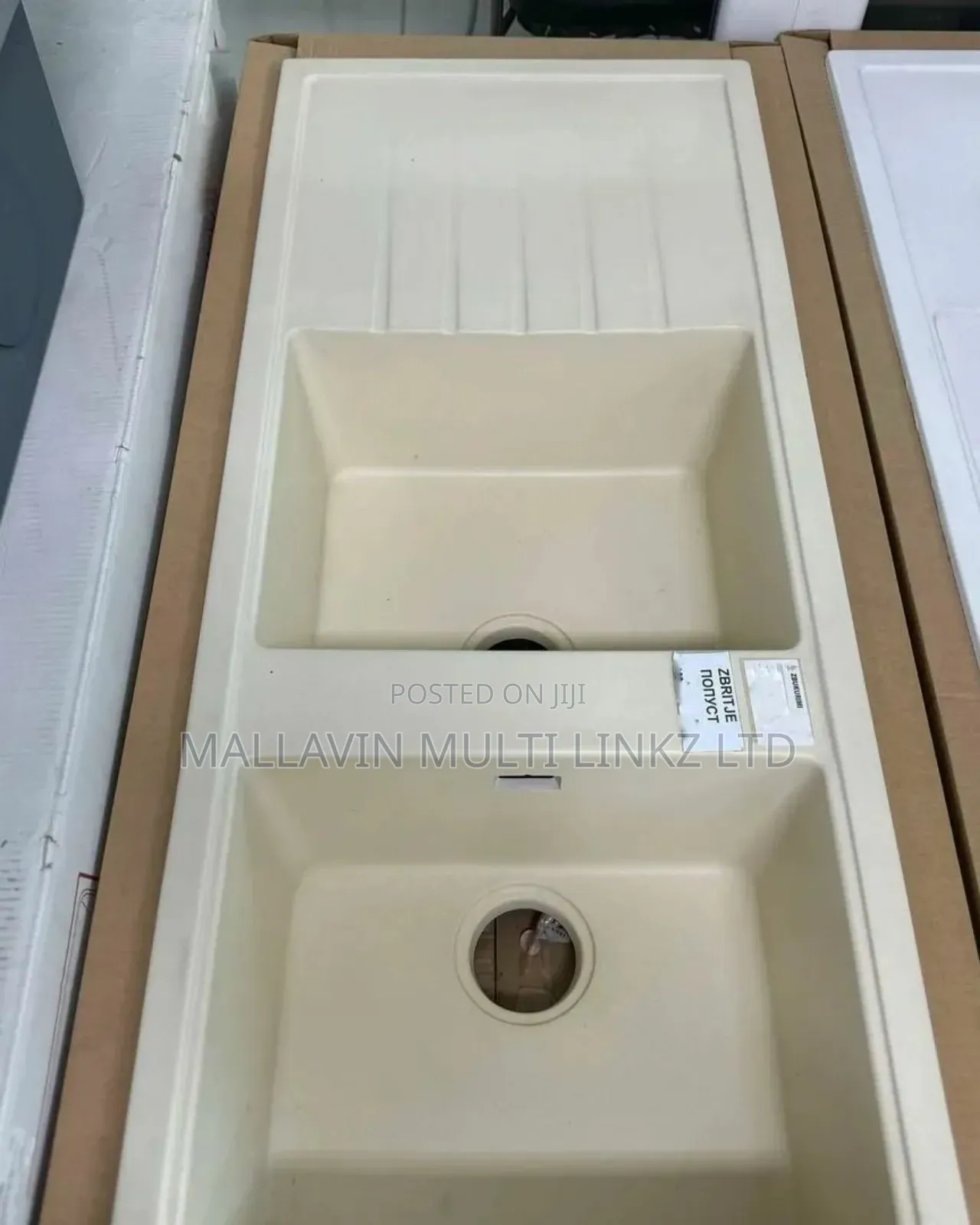 Acrylic Double Bowl Kitchen Sinks With Tray