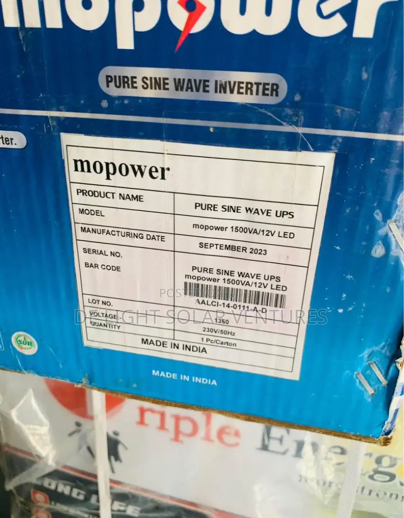 1.5kva 12v Mopower Solar Inverter Pure Sine Wave