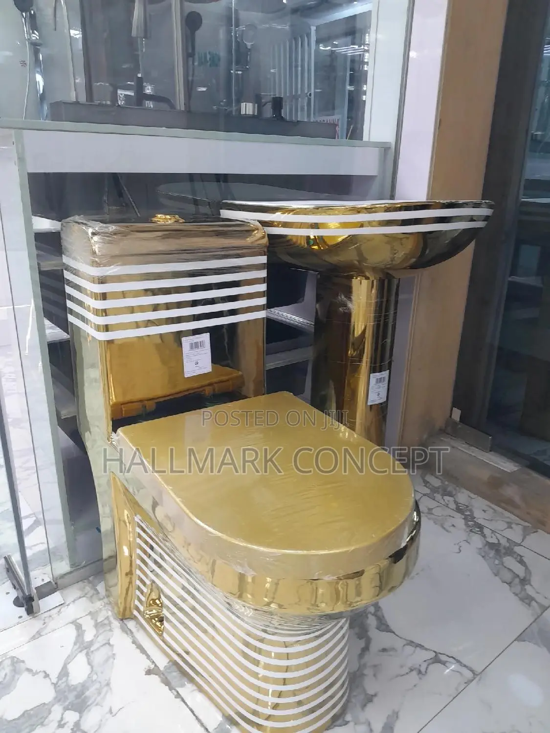 Luxury Gold Strip Water Closets