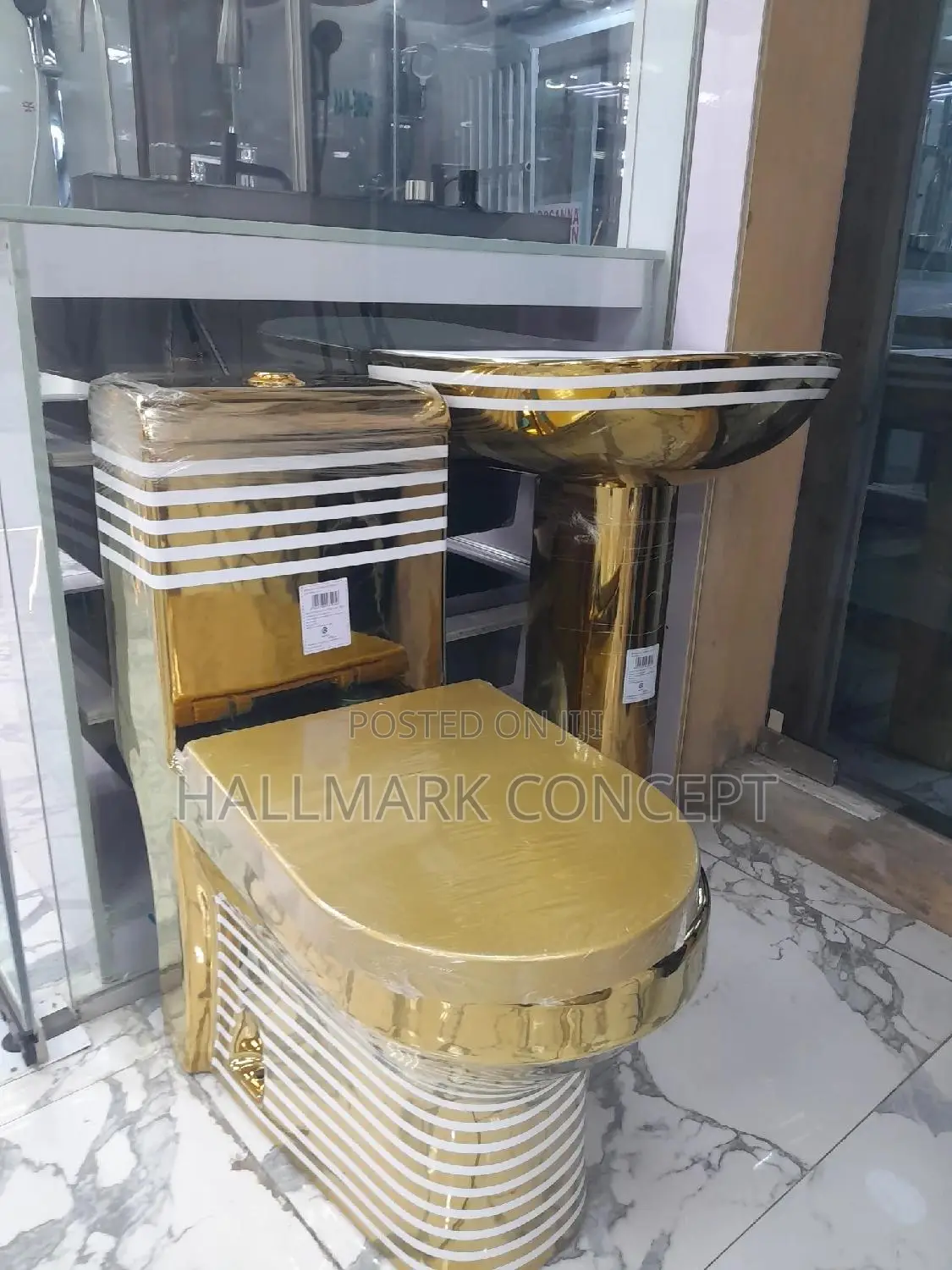 Luxury Gold Strip Water Closets