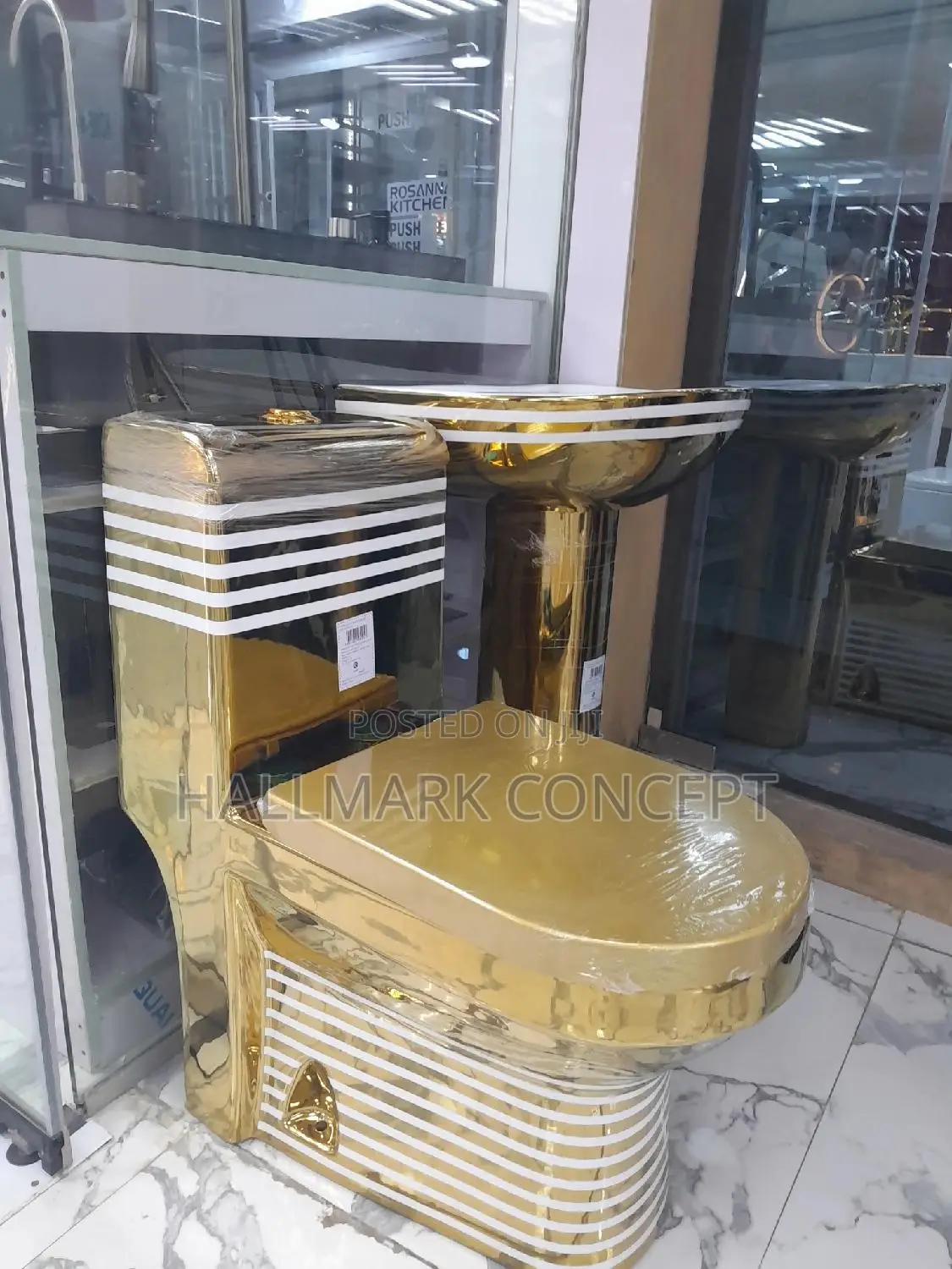 Luxury Gold Strip Water Closets