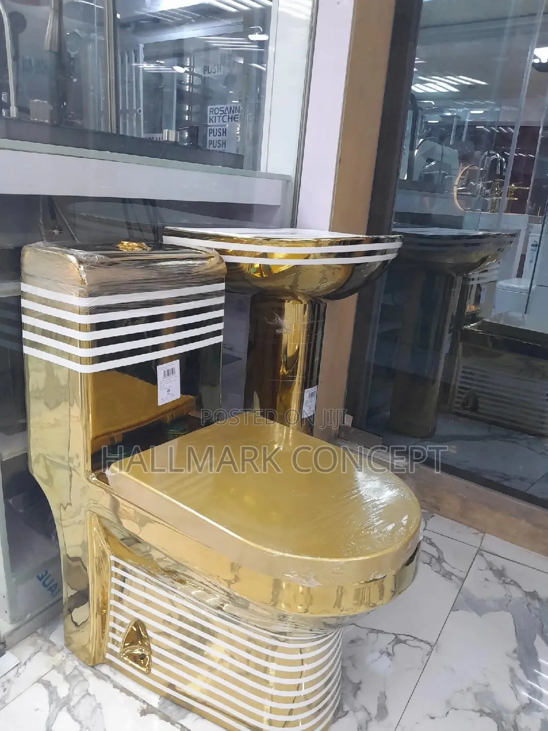 Luxury Gold Strip Water Closets