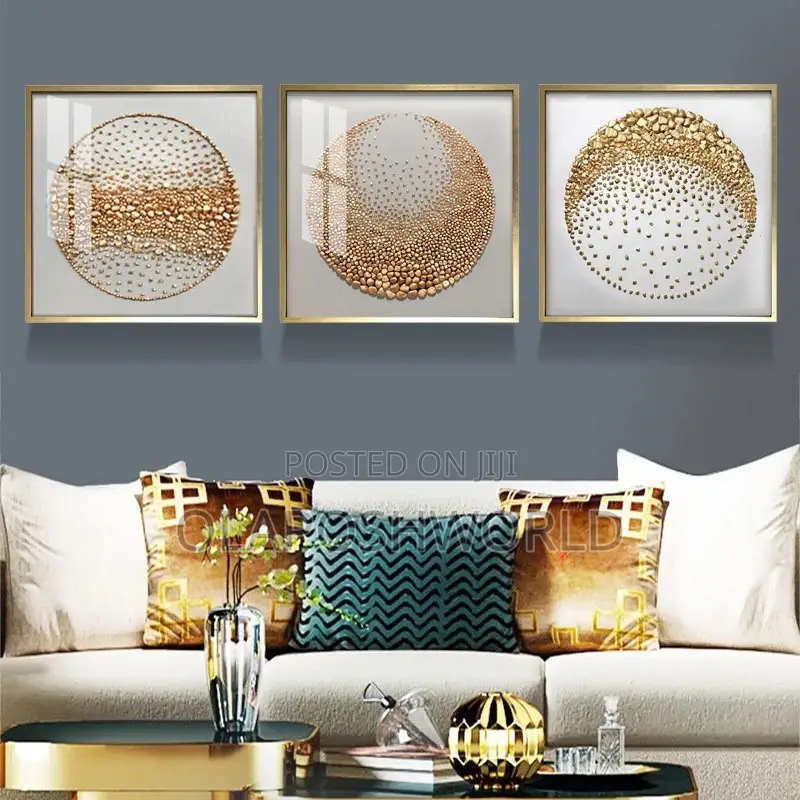 80*80cm 3pcs Imported Acrylic Stoned Wall Art
